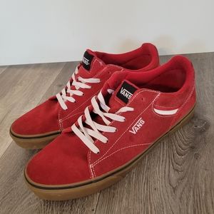 Red Vans sneakers w/ Gum sole sz12